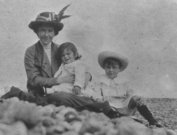 Alan Turing with his mother and brother on a beach on the South Coast of England 1913