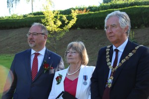 His excellency Dr Arkady Rzegocki, Polish Ambassador; Mrs anna Zygalska-Cannon; Mr Martyn Bell, Mayor of Chichester.