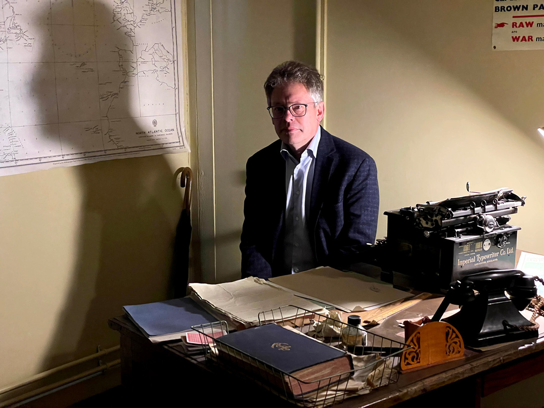 Dermot Turing at Bletchley Park. Photo by KT Bruce