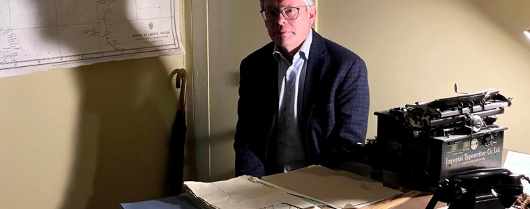 Dermot Turing at Bletchley Park. Photo by KT Bruce