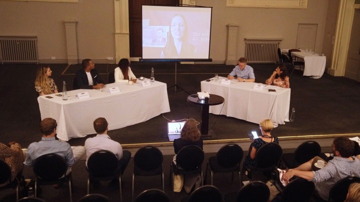 Sarah John from the Bank of England presenting by video